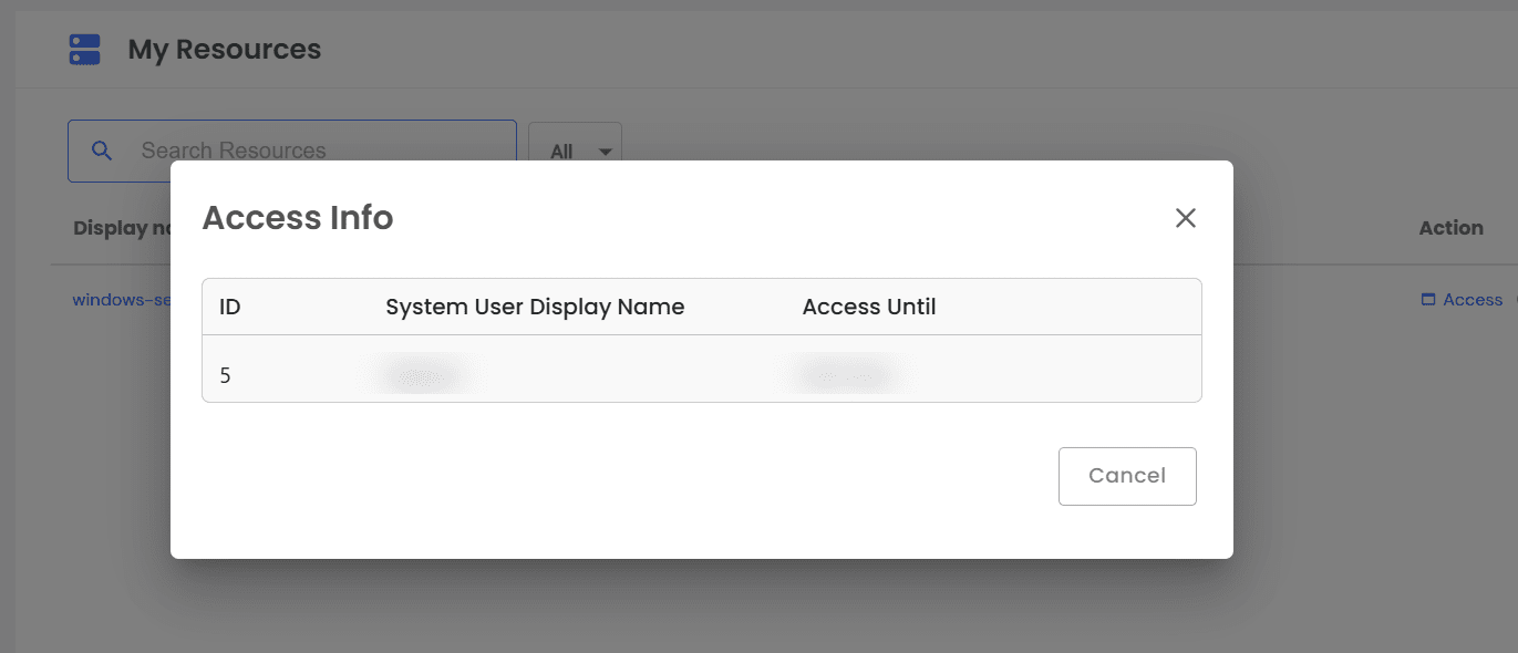 Access information in miniOrange PAM