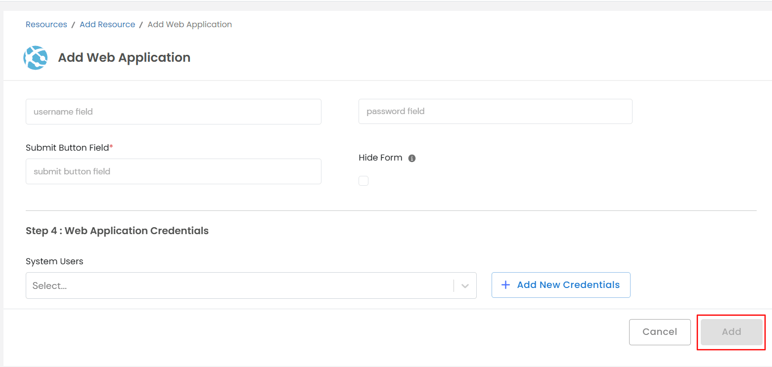 Configure the Web Application in miniOrange PAM