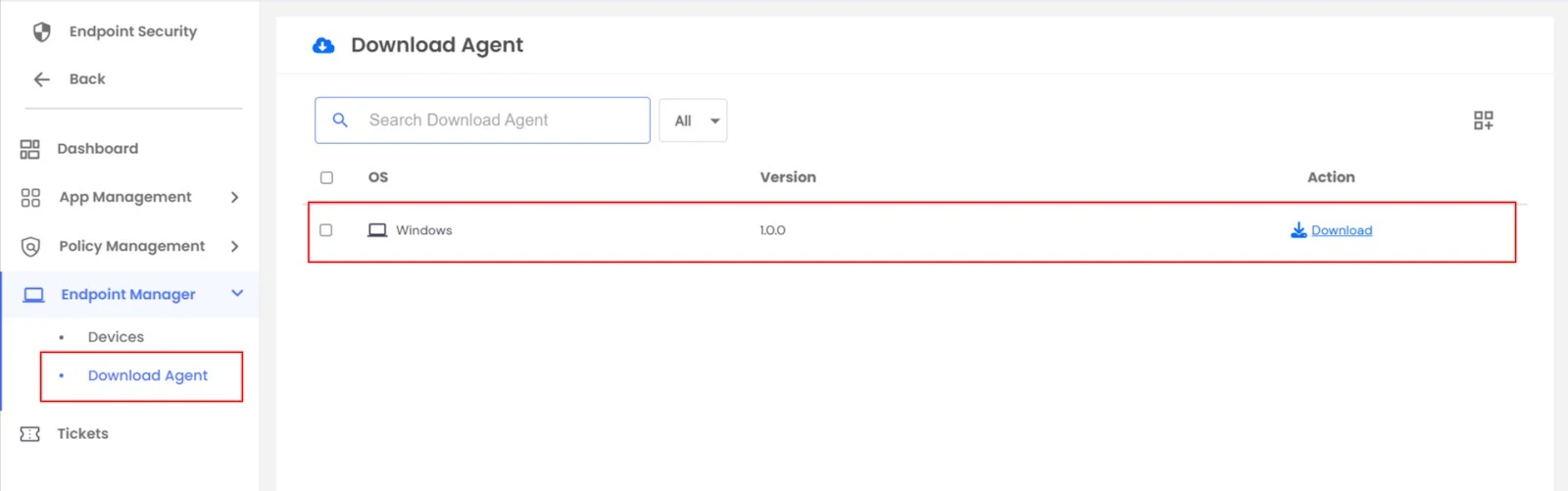 PAM Endpoint: Download Agent