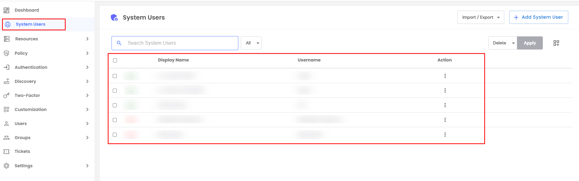  Manage System/Machine Users in miniOrange PAM