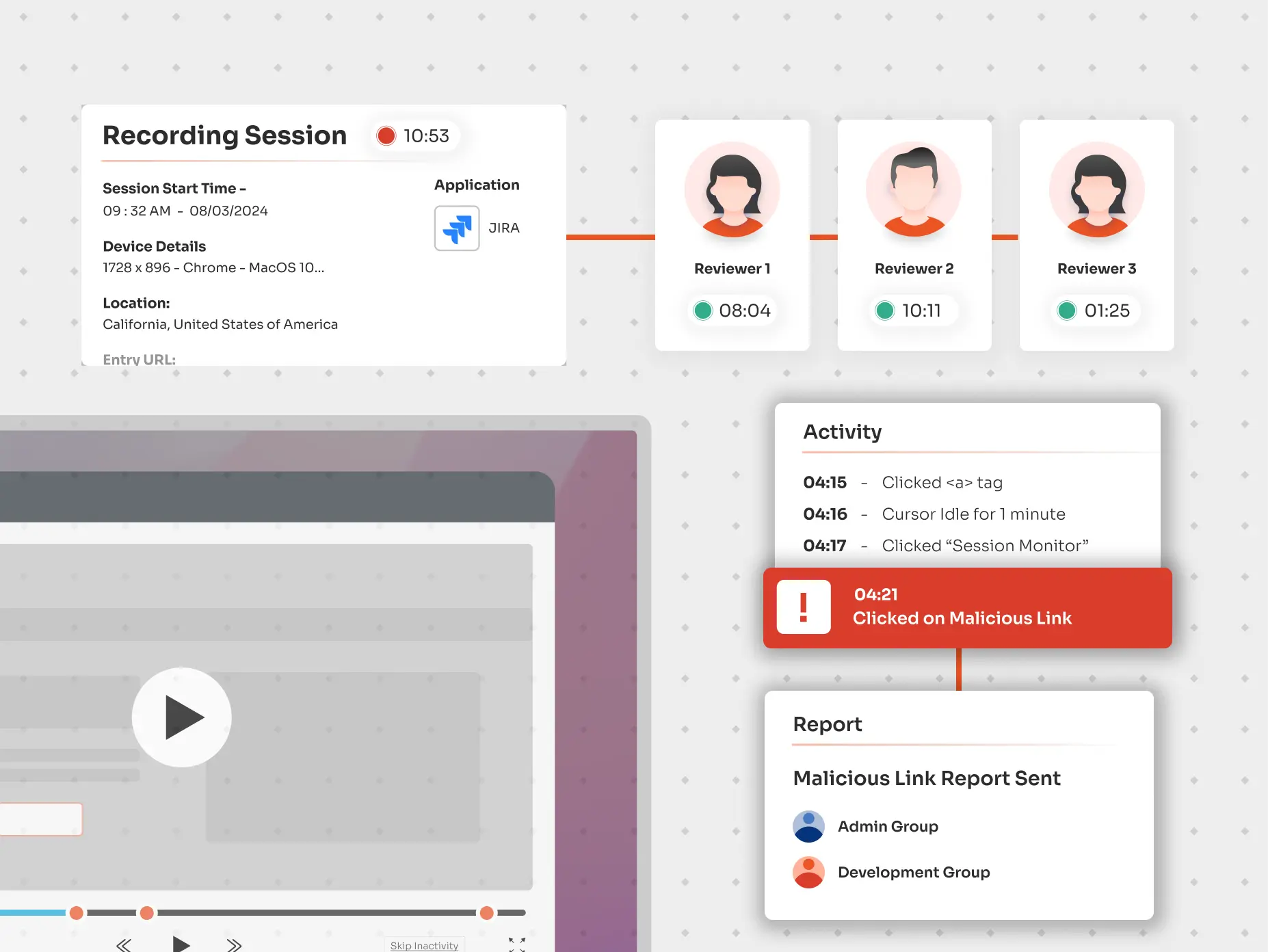 Features of PASM - Privileged Session Monitoring, Recording, and Playback
