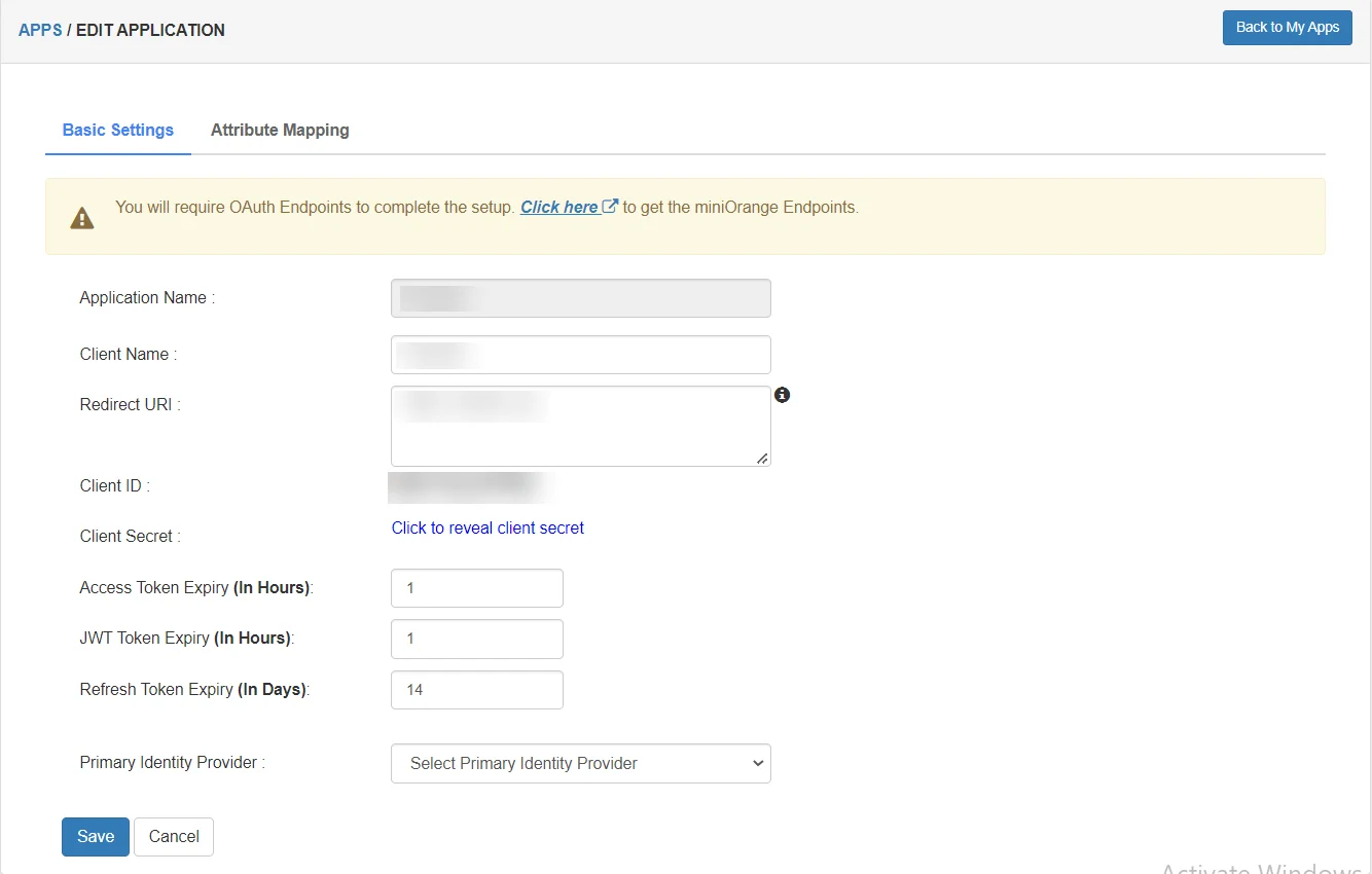 Set up two-factor authentication (2FA) for Paypal account : edit application parameters