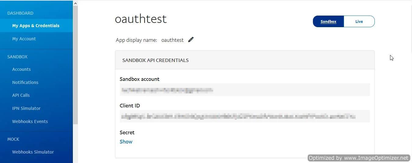 Set up two-factor authentication (2FA) for Paypal account get clientid