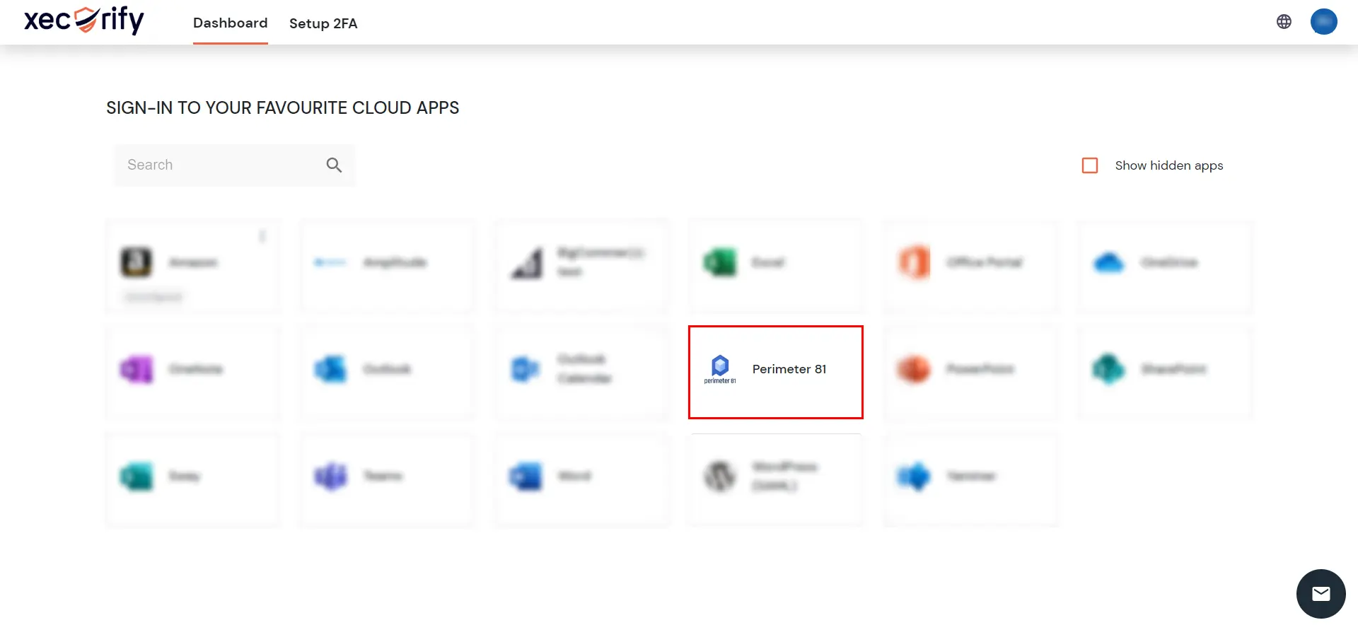 Perimeter81 Single Sign-On (SSO) manage apps