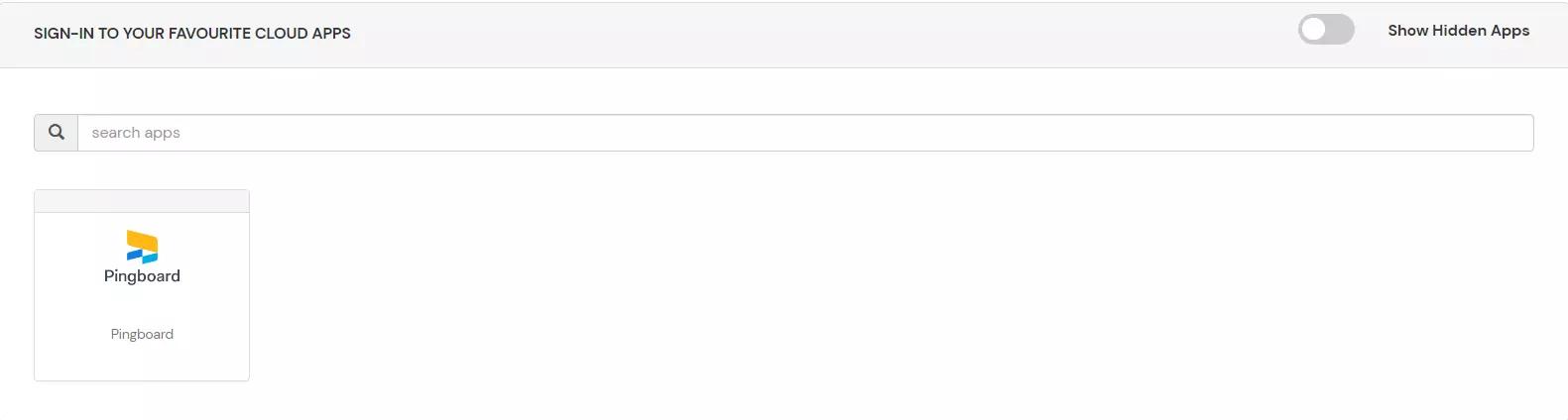 Pingboard Single Sign-On (SSO) manage apps