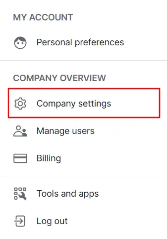 PipeDrive Single Sign-On (SSO) Under user profile, click on Company settings