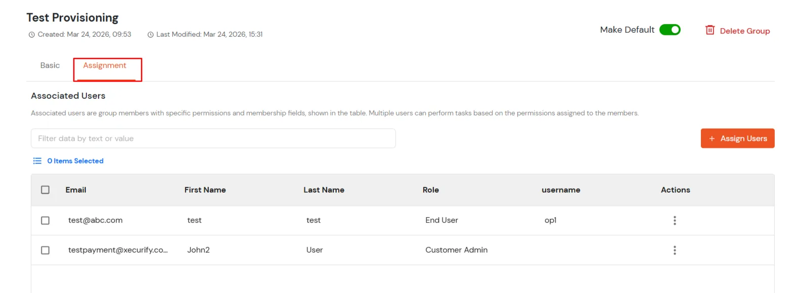 Google Apps Provisioning : Assignment groups