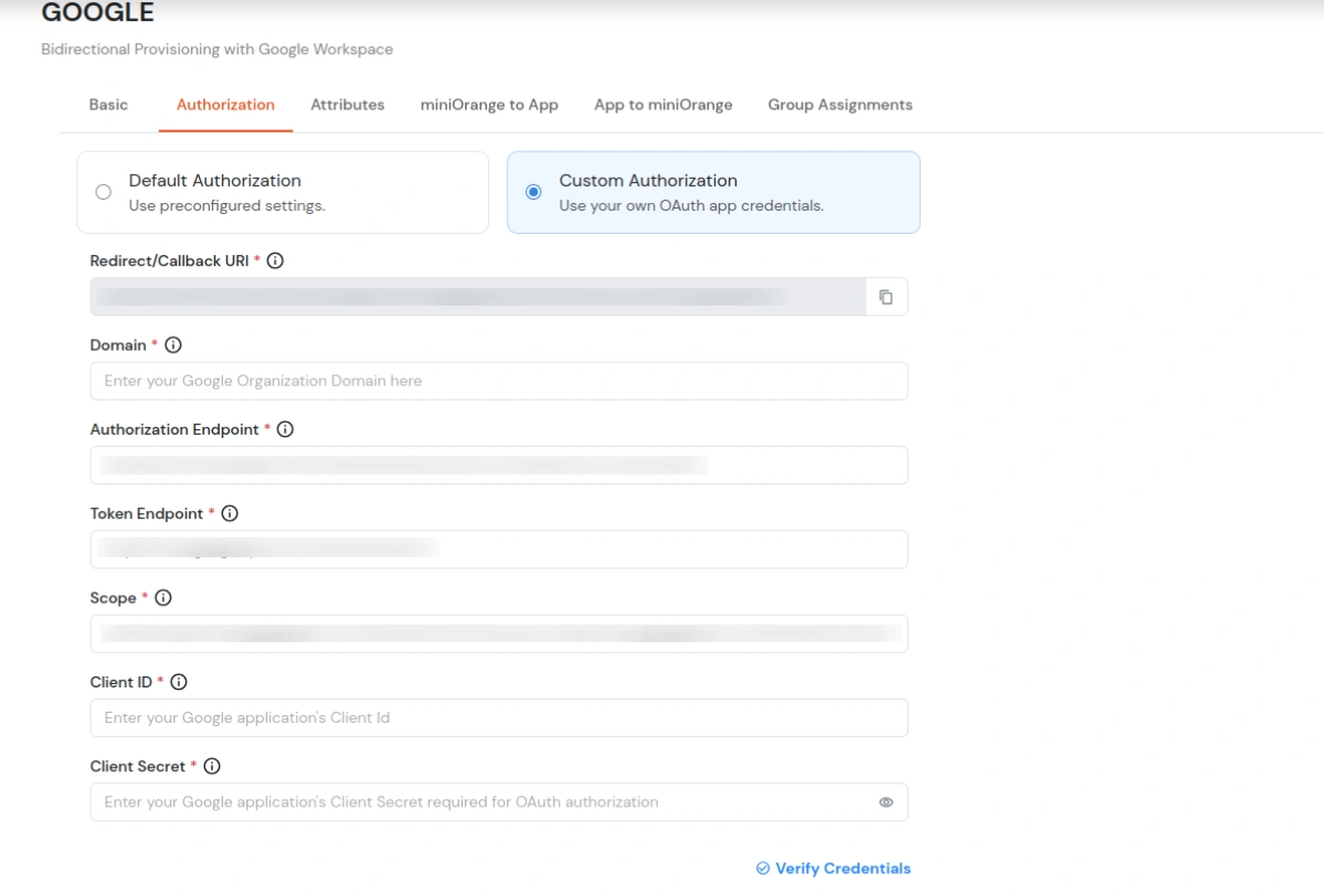 Google Apps Provisioning : api connection handshake setup