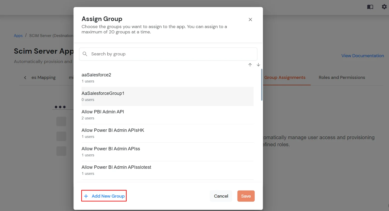 miniOrange Identity Platform Admin Handbook: Click On Assign Groups