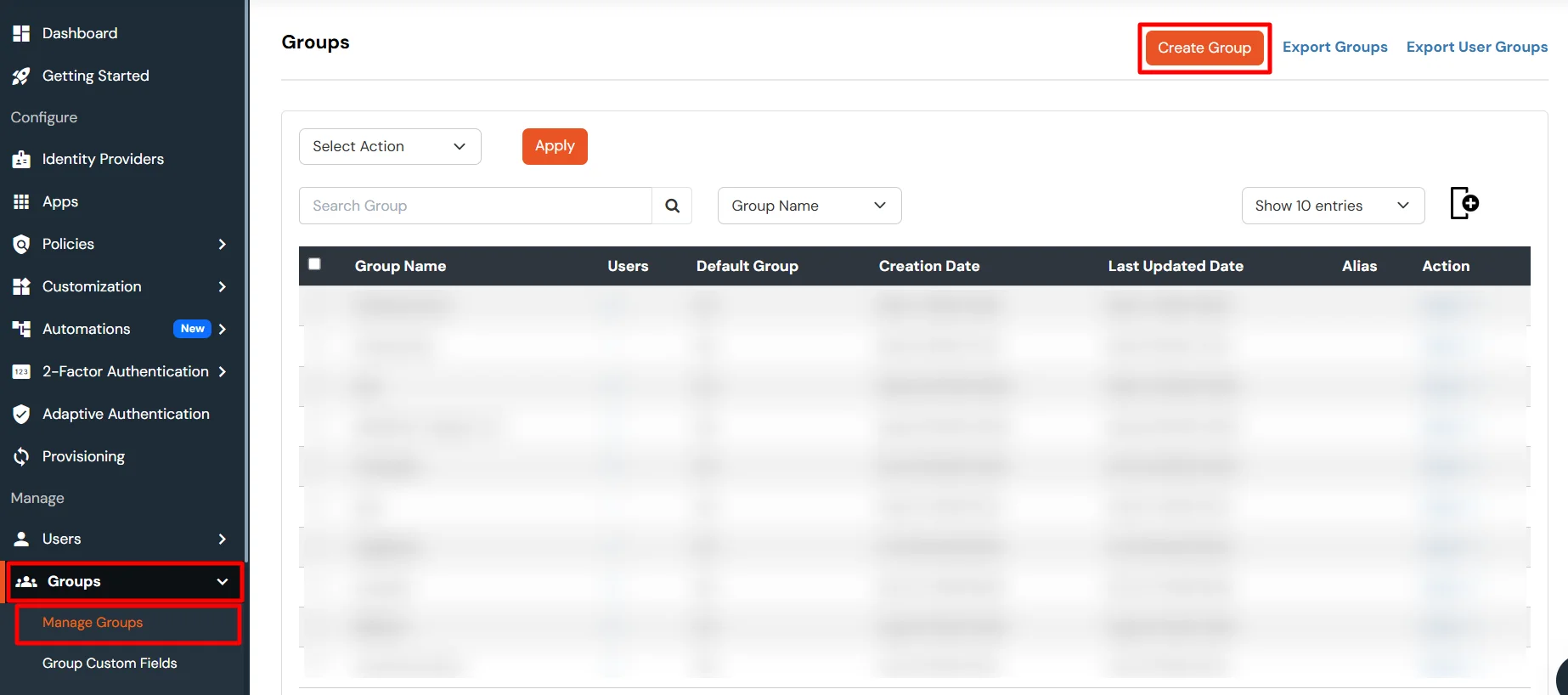 Slack provisioning create group