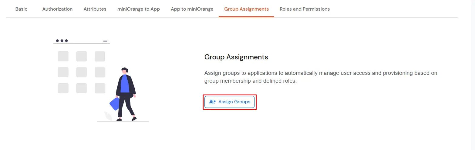 miniOrange Identity Platform Admin Handbook: Group Assignment Tab