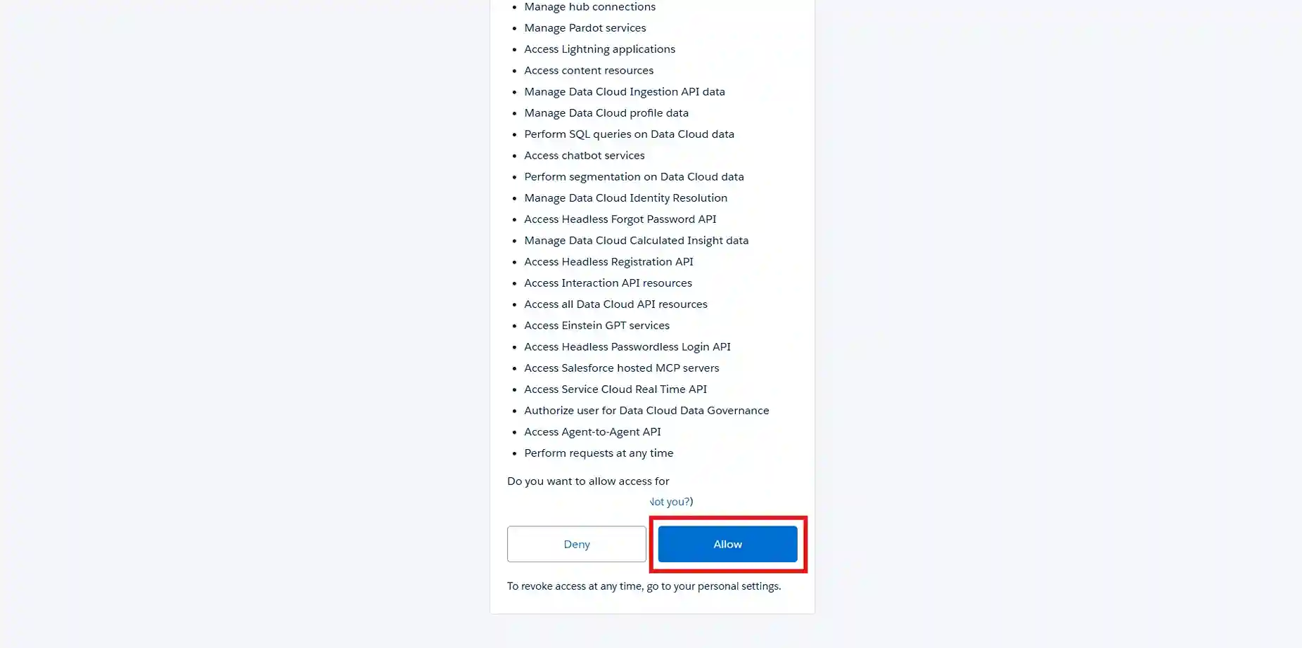 Salesforce provisioning verify