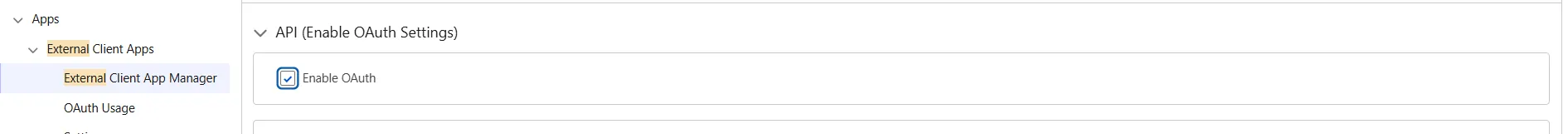 Salesforce Apps Provisioning : API enable