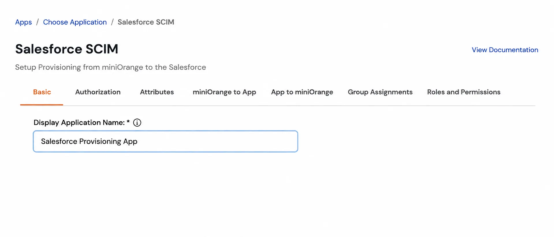 Salesforce Provisioning :Enter basic details
