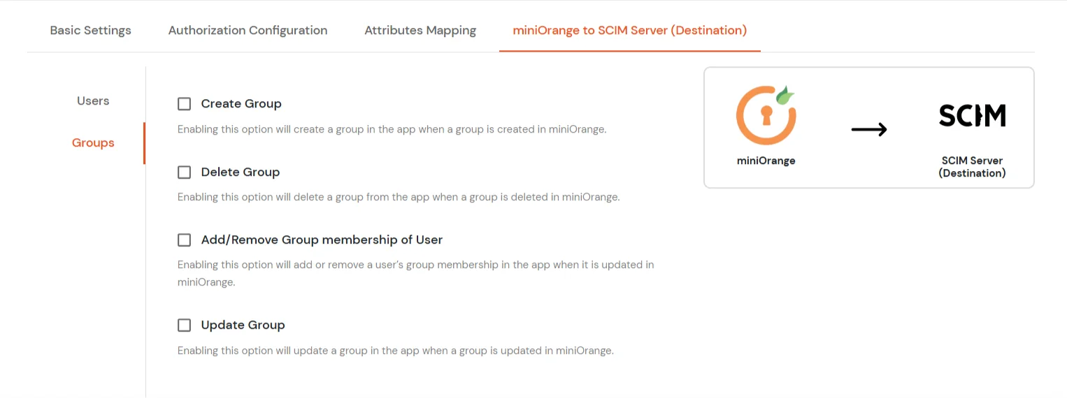 SCIM Provisioning Enable appropriate option for groups creation