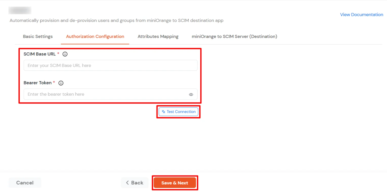 SCIM Provisioning Configuration