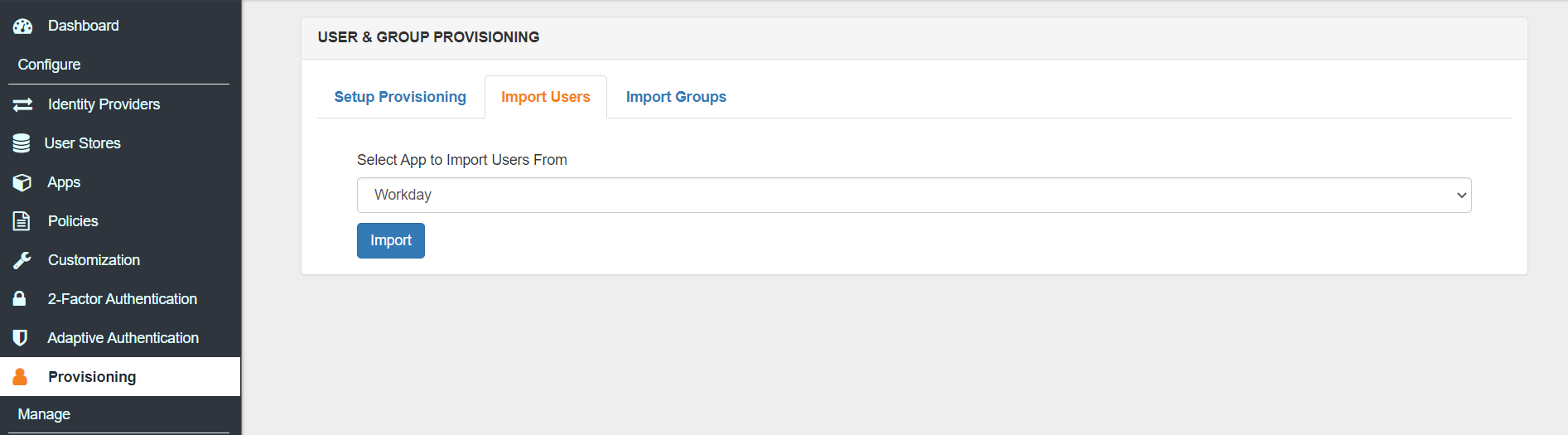 Workday Provisioning Import Users 