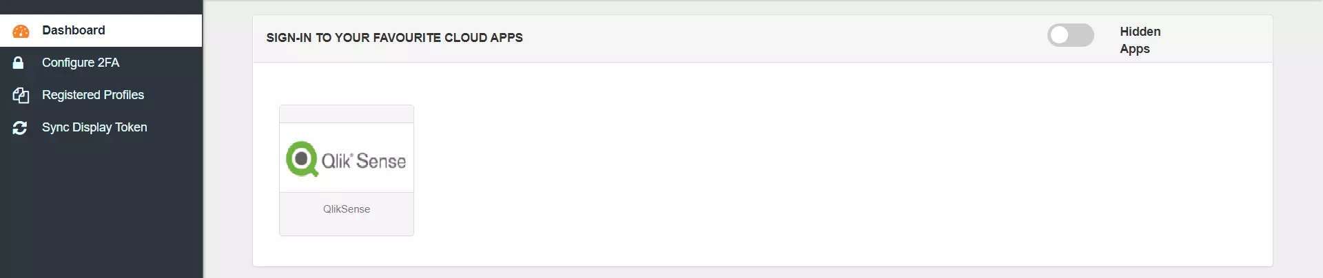 QlikSense Single Sign-On (SSO) manage apps