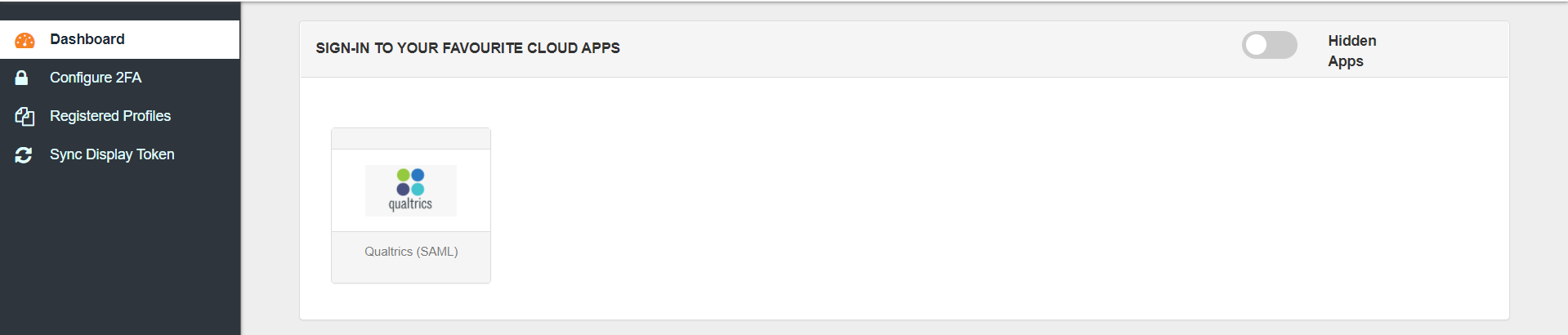 Qualtrics Single Sign-On (SSO) manage apps