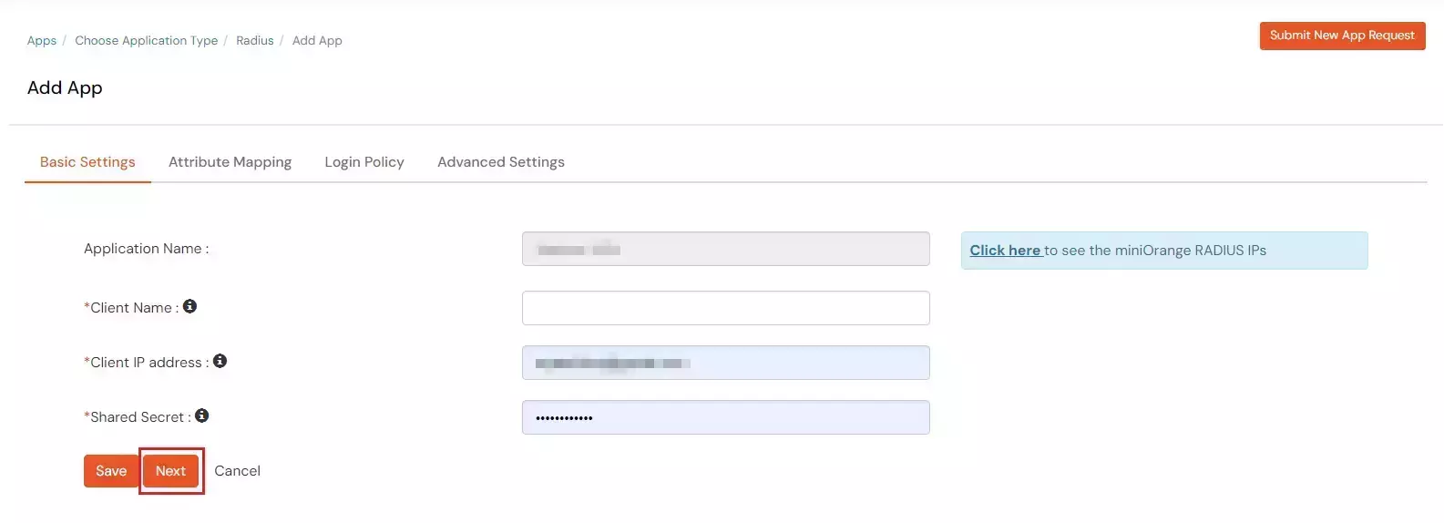 Two-Factor authentication for Fortinet : Add Radius Client