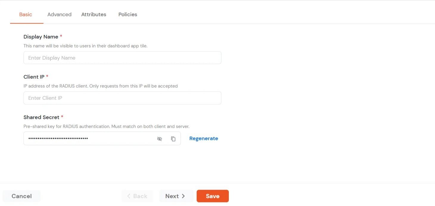 Two-Factor authentication for Palo Alto Networks : Add Radius Client