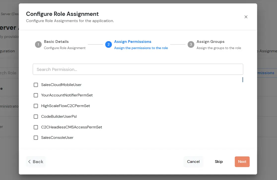 miniOrange Identity Platform Admin Handbook: Assign Permissions Step