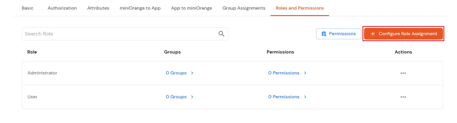 miniOrange Identity Platform Admin Handbook: Configure Role Assignment Button