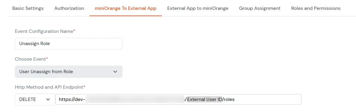 Roles and Permissions APIs: User Unassign Role