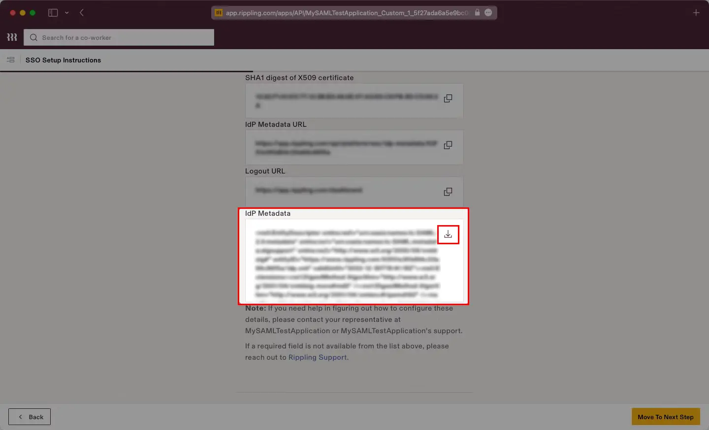 Rippling Single Sign On (SSO) select saml