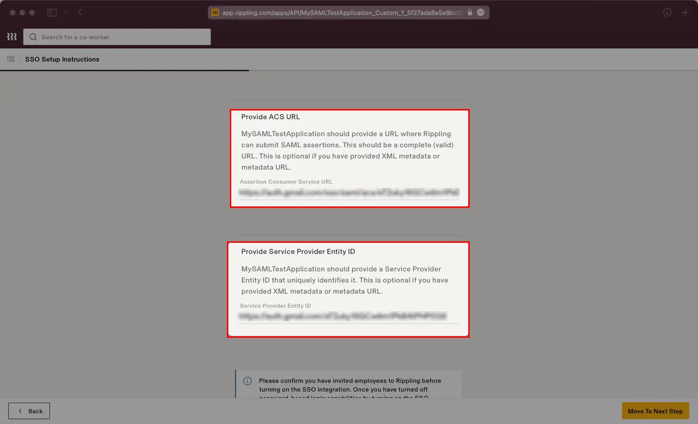 Rippling Single Sign On (SSO) miniOrange Data