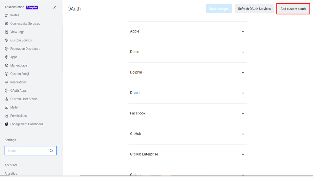 Single Sign-On (sso)for Rocket.Chat create application