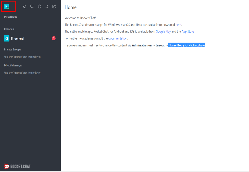 Single Sign-On (sso)for Rocket.Chat successful login