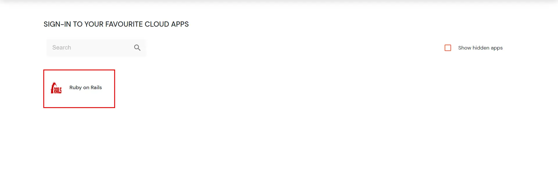 Ruby on Rails Single Sign-On (SSO) manage apps