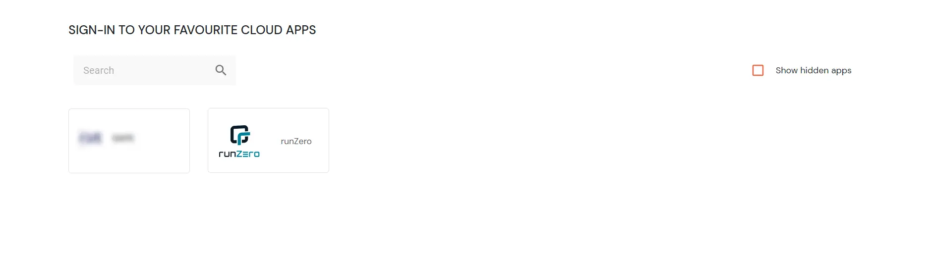runZero Single Sign-On (SSO) manage apps