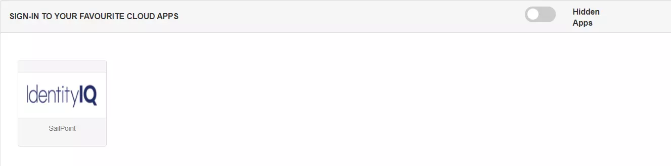 SailPoint Single Sign-On (SSO) manage apps