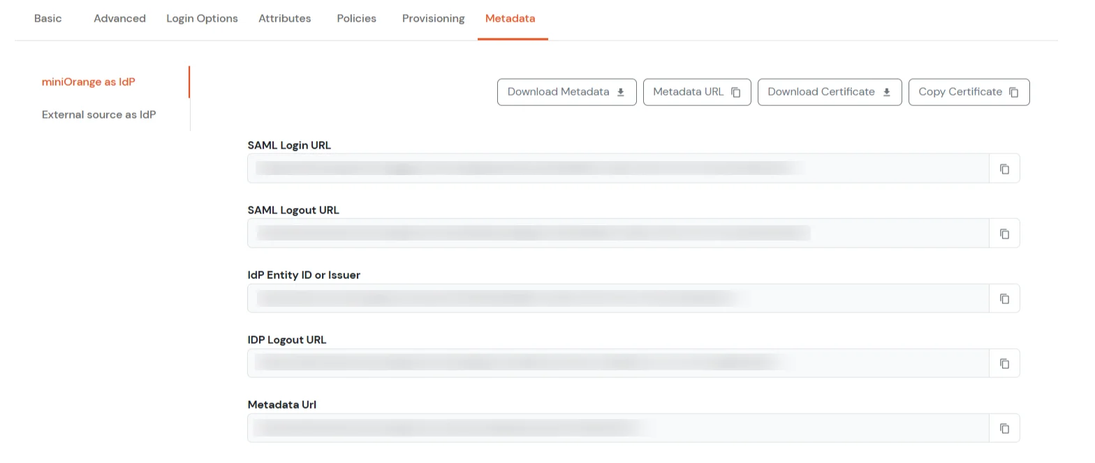 Salesforce SSO (Single Sign-On) Go to Metadata tab
