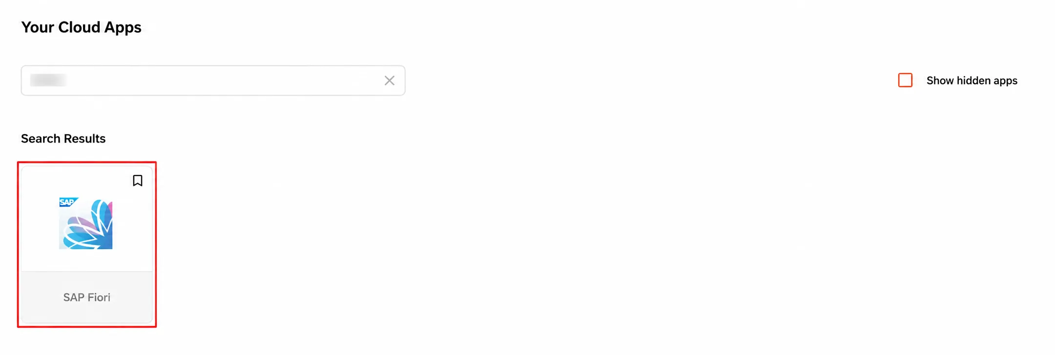 SAP Fiori Single Sign-On (SSO) manage apps