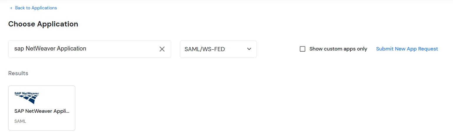 SAP NetWeaver Single Sign-On (SSO) manage apps