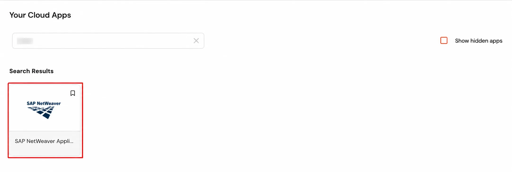 SAP NetWeaver Single Sign-On (SSO) manage apps