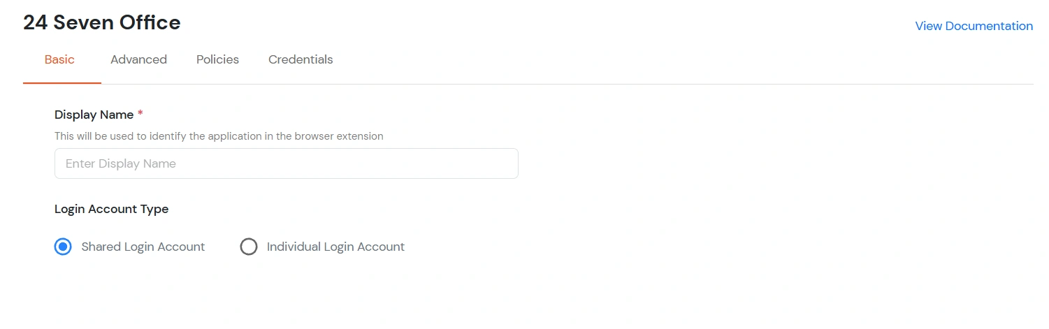 24SevenOffice Single Sign-On (SSO) application name