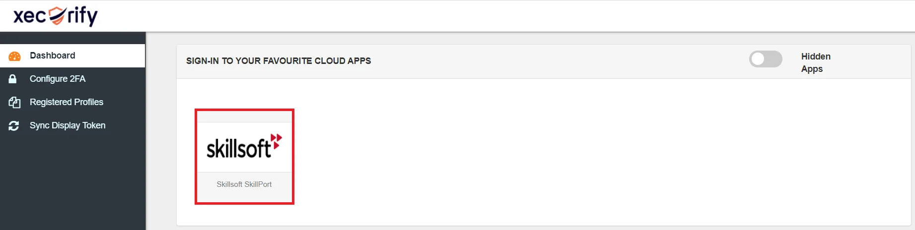 Skillsoft SkillPort Single Sign-On (SSO) manage apps