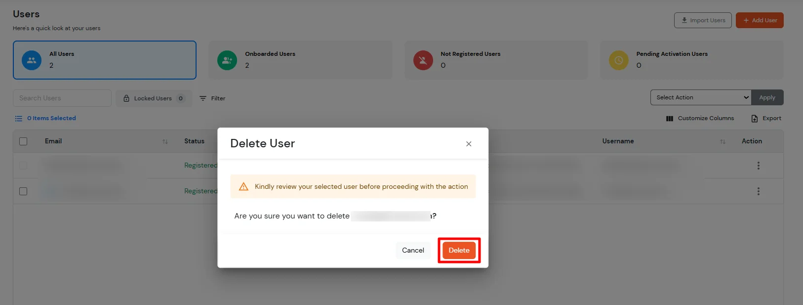 Slack SCIM user deprovisioning - confirm user deletion from Slack