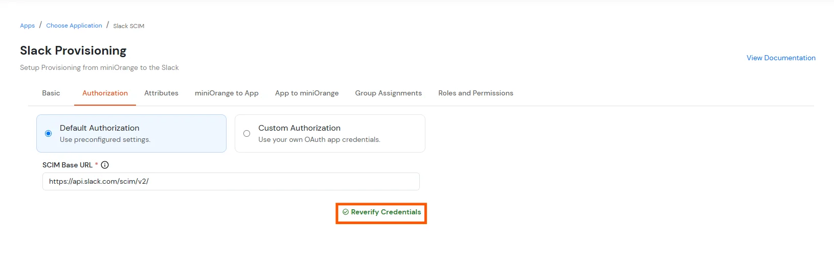Slack SCIM Provisioning setup - Slack SCIM credentials successfully verified