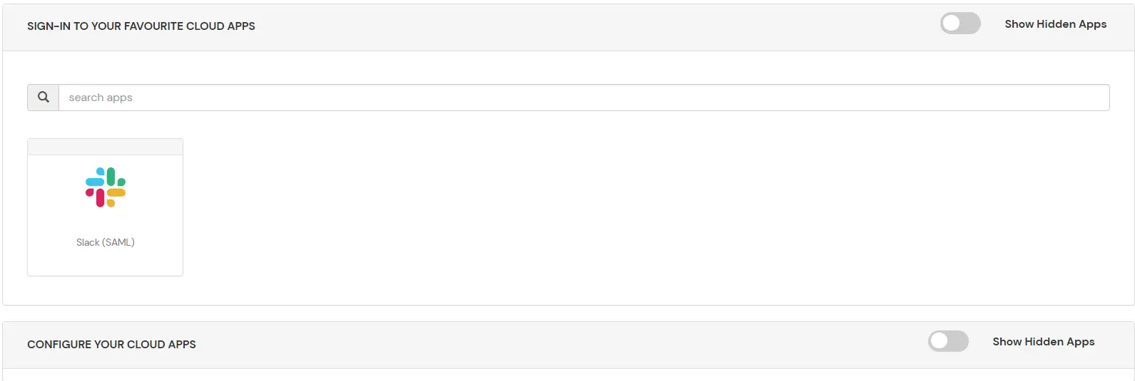 Slack Single Sign-On (SSO) manage apps