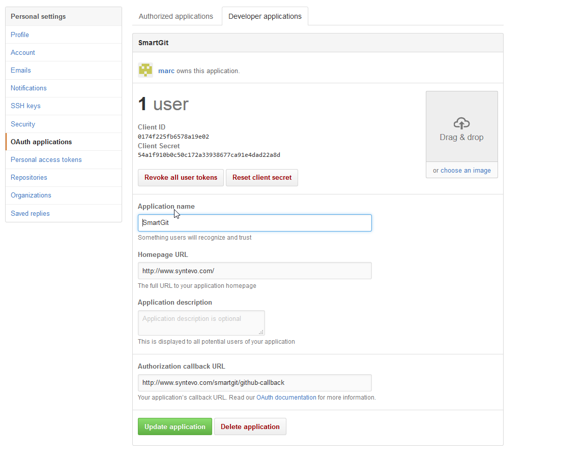 miniorange github smartgit application details