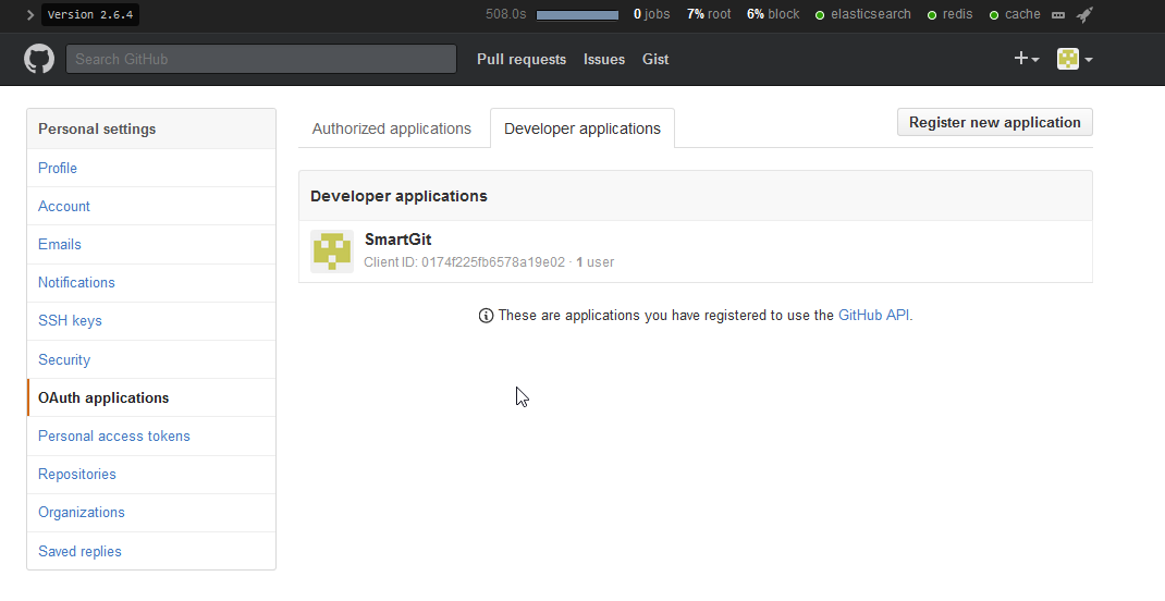 miniorange github smartgit ouath application