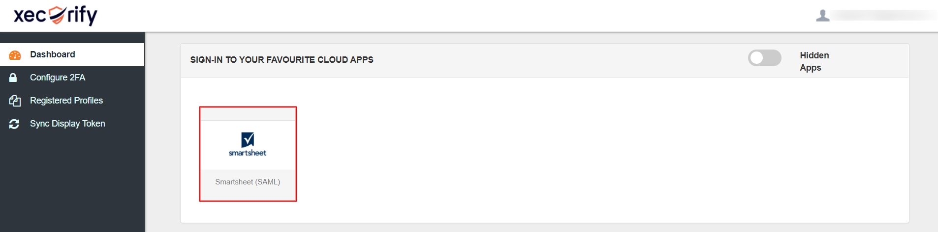 Smartsheet Single Sign-On (SSO) manage apps