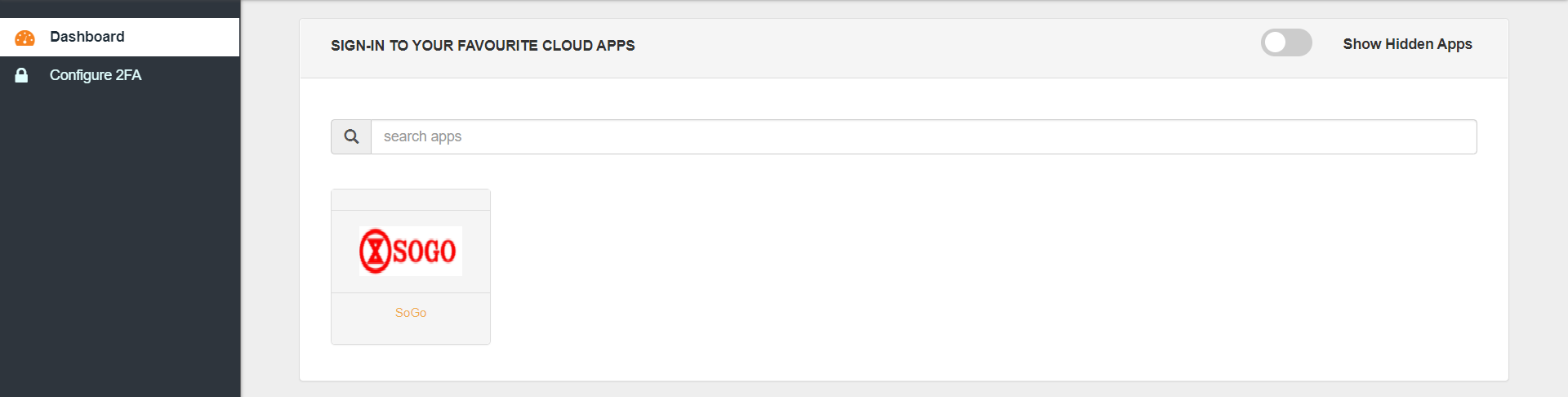 SoGoSurvey Single Sign-On (SSO) manage apps