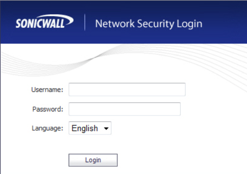 SonicWall SSL VPN Two-Factor Authentication (2fa): Log in to Sonicwall Administrative interface
