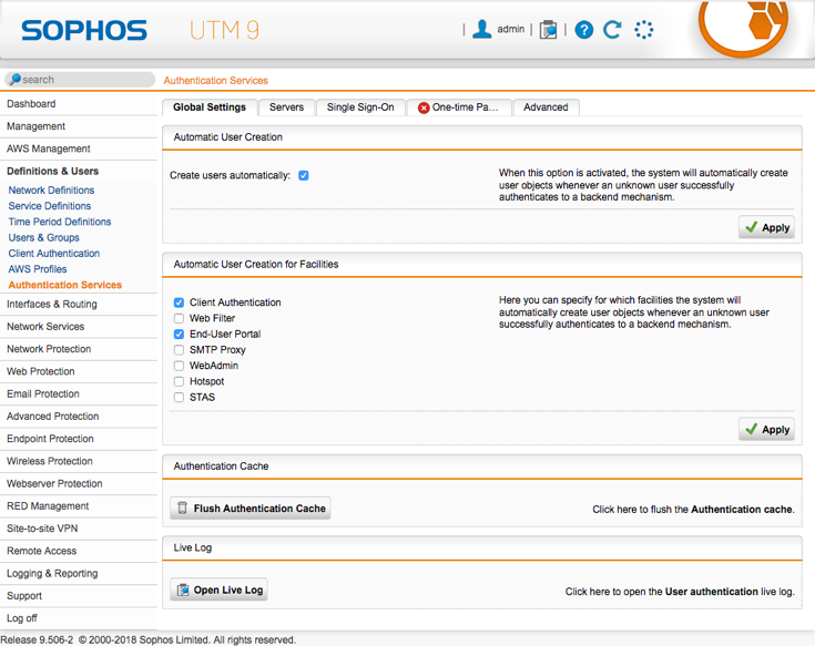 Sophos UTM Multi-Factor Authentication (2FA/MFA): Add Radius Server